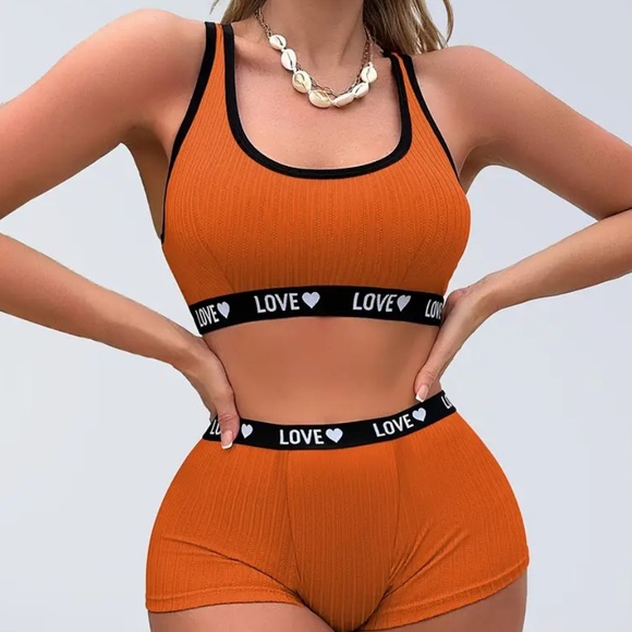 Callie Lives Sweet Love: Athleisure Loungewear High-Waist BoyShort Sets S M L XL - Picture 3 of 16